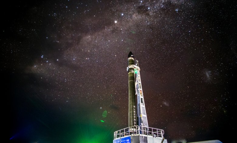 Rocket Lab Electron 'It's Business Time' on the pad at LC-1. Photo credit: Kieran Fanning