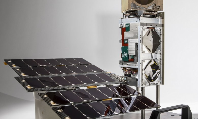 NASA’s TROPICS pathfinder satellite shown in the flight configuration.